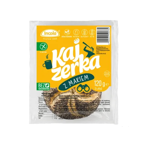 BEZGLUTENOWA BUŁKA KAJZERKA Z MAKIEM 2x60g